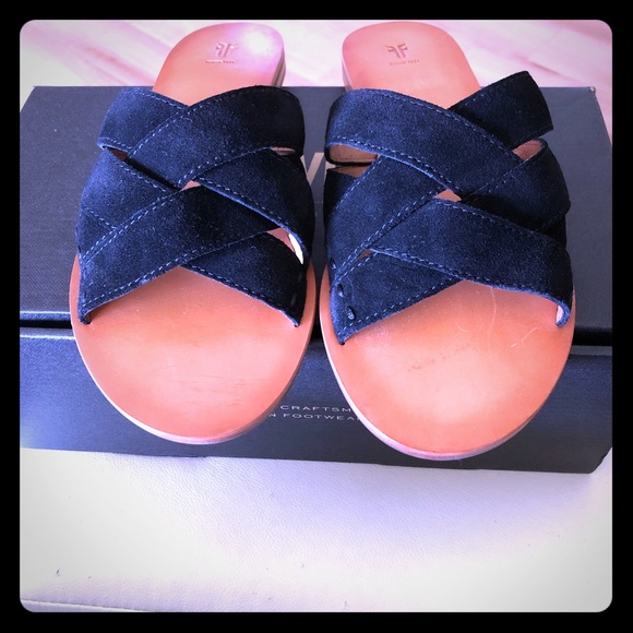 Frye's Best Black Suede Sandals - Picture 3 of 4